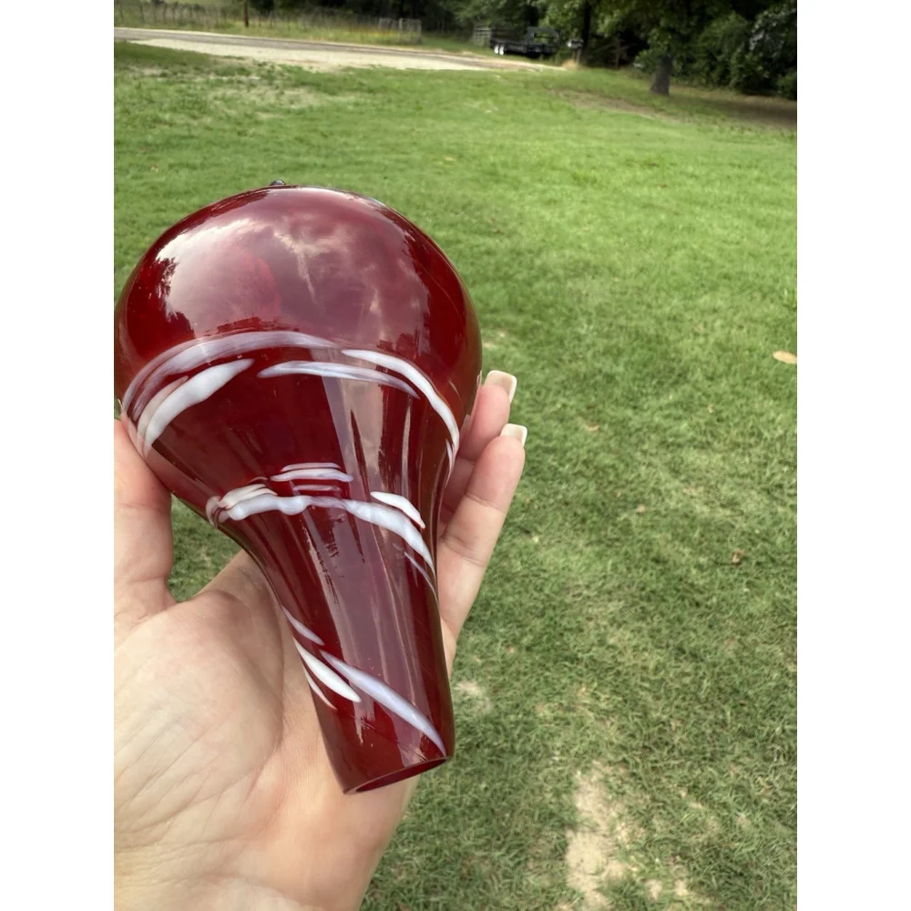 Original Mt. St. Helen's Ash Glass Teardrop Red Hanging Ornament Vintage